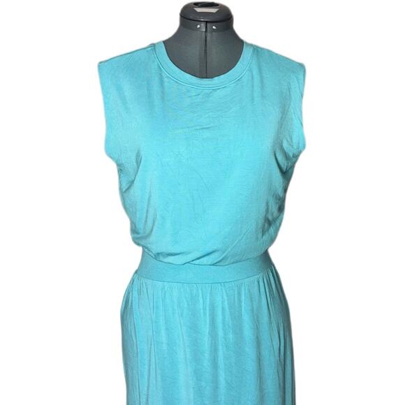 Athleta Santorini Cinch Midi Dress Women's Size XS Gulf Green Turquoise Blue - Picture 10 of 16